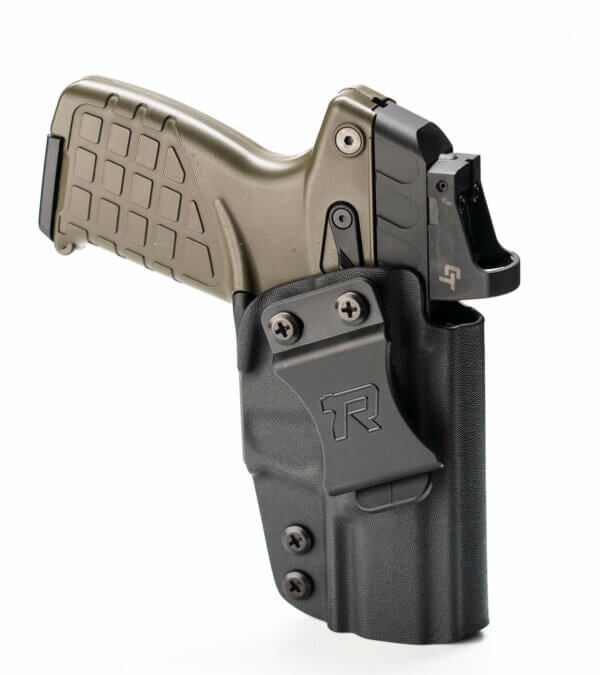 KelTec P17 .22 LR compact pistol in holster