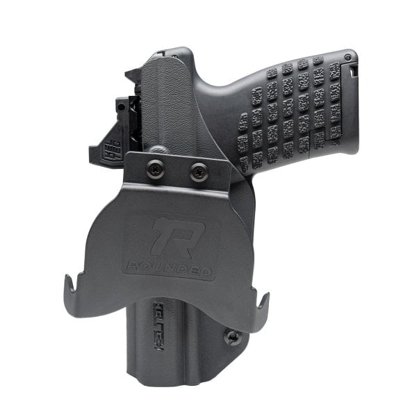 KelTec PR-5.7 5.7x28mm rotary barrel pistol in holster