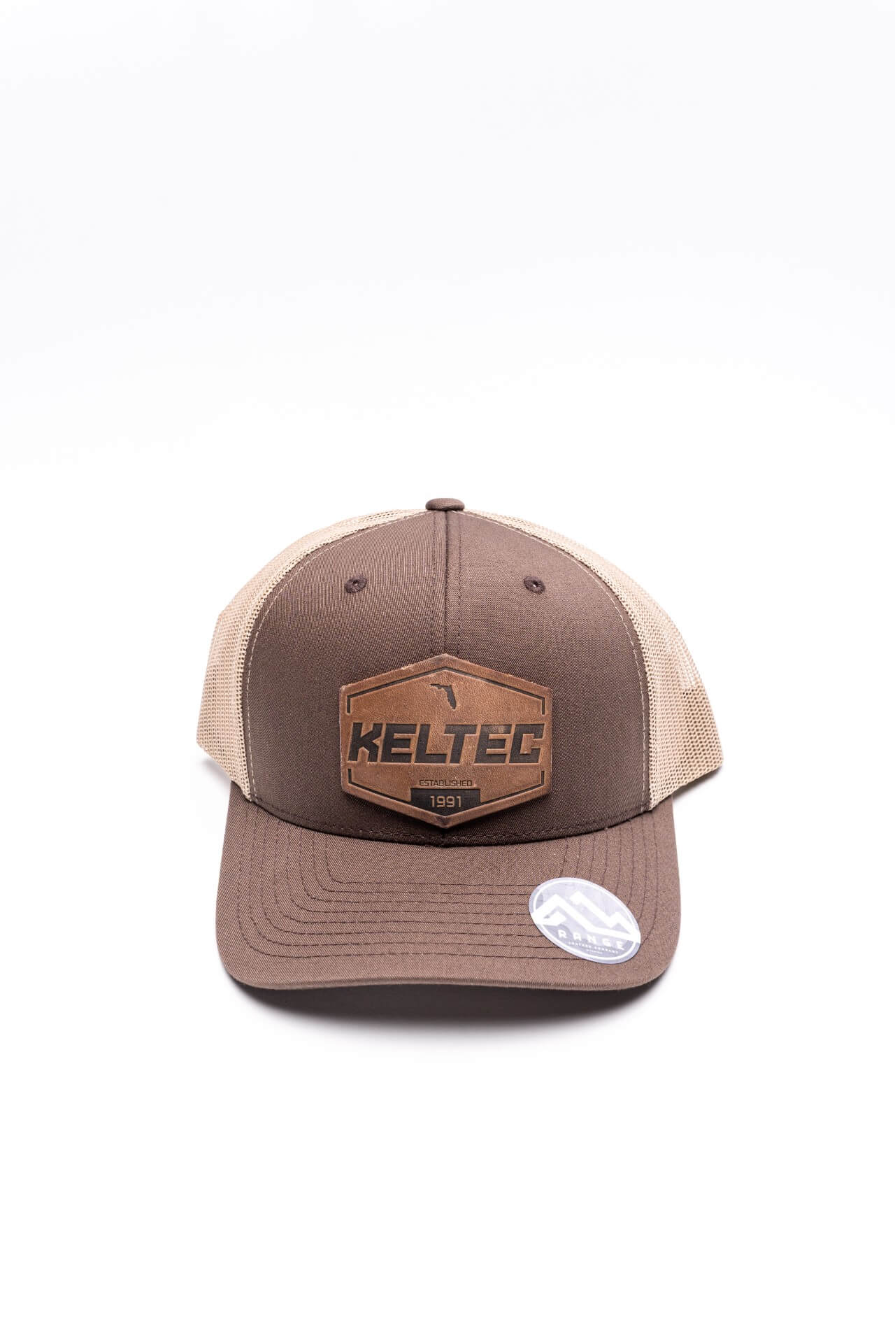 KelTec Florida Leather Patch Snapback Trucker Hat (Classic Brown) – American Made Patch